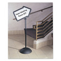 White Boards | Safco 4173BL 25.5 in. x 17.75 in. x 64.25 in. WriteWay Two-Sided Dry Erase Standing Message Sign - White Surface/Black Frame image number 7