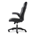 Office Chairs | Basyx BSXVST911 9-One-One High-Back Racing Style Chair with Flip-Up Arms and 225-lb. Capacity - Black/Gray image number 5