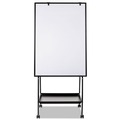 White Boards | MasterVision EA49125016 29-1/2 in. x 74.88 White Surface Black Metal Frame Creation Station Dry Erase Board image number 0
