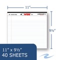 Notebooks & Pads | Roaring Spring 74500 WIDE Landscape 11 in. x 9.5 in. Sheets Medium/College Rule Unpunched Format Writing Pad with Standard Back - White image number 1