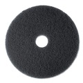 Sponges & Scrubbers | 3M 7300-17 17 in. Diameter Low-Speed High Productivity Floor Pads 7300 - Black (5/Carton) image number 1
