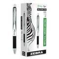Pens | Zebra 21910 1.2 mm Z-Grip Flight Ballpoint Pen - Bold/Black Ink/Black/Gray/White Barrel (1-Dozen) image number 0