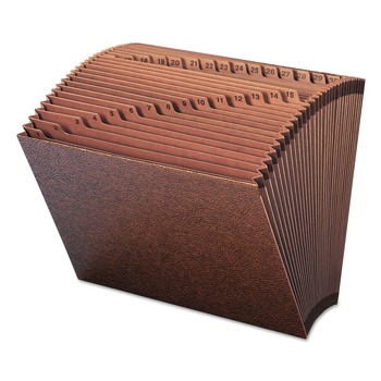 Smead 70467 TUFF Letter Size 1/31-Cut Tabs 31 Sections Expanding Open-Top Stadium File - Redrope