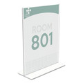 Office Presentation Supplies | Deflecto 590801 8.5 in. x 11 in. Insert Superior Image Double Sided Sign Holder - Clear image number 1