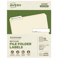 Labels | Avery 45366 0.66 in. x 3.44 in. EcoFriendly Permanent File Folder Labels - White (30/Sheet, 50 Sheets/Box) image number 0