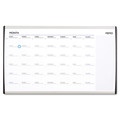 Bulletin Boards | Quartet ARCCP3018 30 in. x 18 in. ARC Frame Cubicle Monthly Planning/Scheduling Calendar Board - White Magnetic Surface/Satin Aluminum Frame image number 0