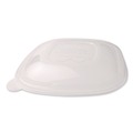 Food Trays, Containers, and Lids | World Centric BQLCS24 8.8 in. x 8.8 in. PLA Lids for Fiber Bowls - Clear (200/Carton) image number 1