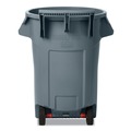 Trash & Waste Bins | Rubbermaid Commercial 2131929 BRUTE 44 gal Plastic Vented Wheeled Container - Gray image number 1