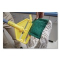 Mops | Rubbermaid Commercial FGH14600GY00 Invader Fiberglass Side-Gate 1 in. Diameter x 60 in. Wet-Mop Handle - Gray/Yellow image number 6