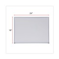 White Boards | Universal UNV43622 24 in. x 18 in. Melamine Dry Erase Board with Anodized Aluminum Frame - White Surface image number 2