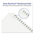 Back to School Sale | Avery 11378 11 in. x 8.5 in. 26-Tab Exhibit 1 to Exhibit 25 Avery Style Preprinted Legal Exhibit Bottom Tab Index Dividers - White (1-Set) image number 2