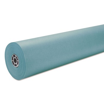 Pacon P0063160 35 lbs. Wrapping Weight 36 in. x 1000 ft. Rainbow Duo-Finish Colored Kraft Paper - Aqua (1-Roll)