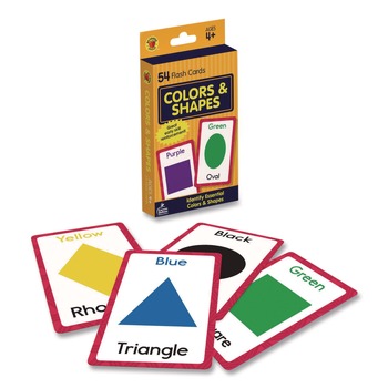 Carson-Dellosa 0769646891 Colors and Shapes Flash Cards, 3.25 x 5.25, Assorted Colors, 54 Cards