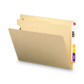 File Folders | Smead 26825 2 in. Expansion 4-Fastener End Tab Classification Folders - Letter Size/Manila Exterior (10/Box) image number 3