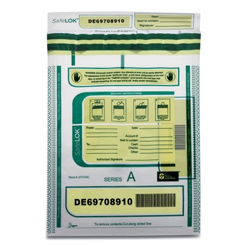 RETAIL STORE SUPPLIES | SafeLOK 585087 9 x 12 Plastic Deposit Bag - Clear (100/Pack)