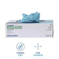 Disposable Gloves | Boardwalk 382SCTA 5 mil Disposable Examination Nitrile Gloves - Small, Blue (1000/Carton) image number 5