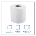 Just Launched | Boardwalk 6155B 4.5 in. x 4.5 in. 2-Ply Septic Safe Toilet Tissue - White (96/Carton) image number 5
