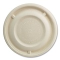 Food Trays, Containers, and Lids | World Centric BBL-SC-12N-LF 4.7 in. Diameter Paper Fiber Lids for Bowls - Natural (500/Carton) image number 0