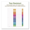Back to School Sale | Avery 11083 Ready Index 11 in. x 8.5 in. 12-Tab 1 to 12 Customizable Table of Contents Dividers with Multicolor Tabs - White (3/Pack) image number 4