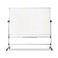 White Boards | MasterVision RQR0521 48 in. x 70 in. Earth Silver Easy Clean Mobile Revolver Dry Erase Boards - White/Silver image number 0
