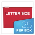 File Folders | Pendaflex 81608 1/5-Cut Tabs Letter Size Colored Hanging Folders - Red (25/Box) image number 4