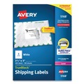 Labels | Avery 05168 3.5 in. x 5 in. Shipping Labels with TrueBlock Technology for Laser Printers - White (4/Sheet, 100 Sheets/Box) image number 0
