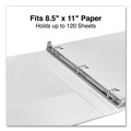 Binders | Universal UNV20702 0.5 in. Capacity 11 in. x 8.5 in. 3 Slant D-Rings View Binder - White image number 7