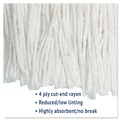 Mops | Boardwalk BWK2024REA No. 24 Rayon Cut-End Wet Mop Head - White image number 6