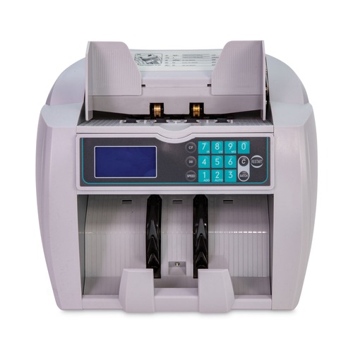 Retail Store Supplies | CONTROLTEK 525522 10 in. x 13.6 in. x 11.6 in. 1,900 Bills/min Bill Counter with Counterfeit Detection - White image number 0