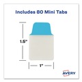 Dividers & Tabs | Avery 74763 Ultra Tabs 1 in. x 1.5 in. 1/5-Cut Repositionable Mini Tabs - Assorted (80/Pack) image number 6