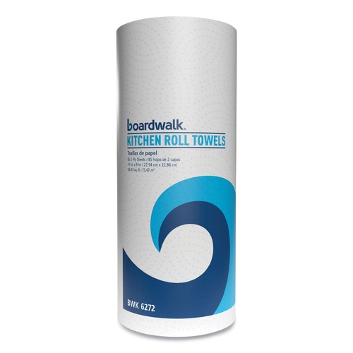 Paper Towels and Napkins | Boardwalk 4513 11 in. x 9 in. 2-Ply Kitchen Roll Towel - White (30/Carton) image number 0