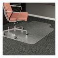 Office Chair Mats | Deflecto CM15113 RollaMat 36 in. x 48 in. Flat Lipped Medium Pile Carpet Frequent Use Chair Mat - Clear image number 5
