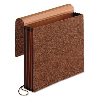 Pendaflex 060545 5.25 in. Expansion 1 Section Letter Size Elastic Cord Closure Premium Reinforced Expanding Wallet - Red Fiber