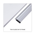 White Boards | Universal UNV43742 24 in. x 18 in. Melamine Cork/Dry Erase Board - Tan/White Surface, Aluminum/Plastic Frame image number 3