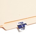 Labels | Smead 67086 1 in. x 1.25 in. "P" End Tab Filing Label - White/Violet (500/Roll) image number 3