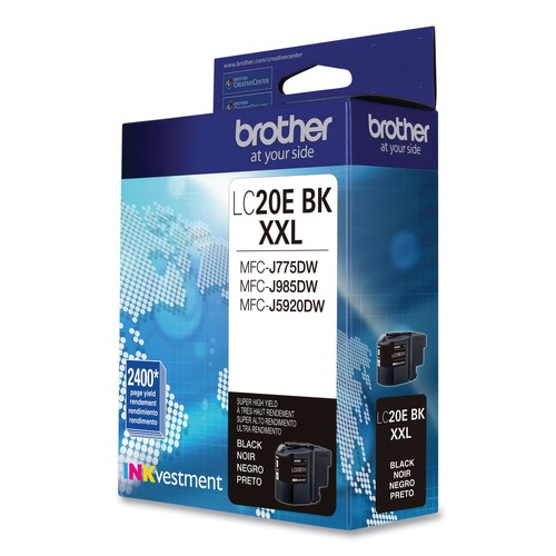 Ink & Toner | Brother LC20EBK INKvestment 2,400 Page-Yield Super High-Yield Ink - Black image number 0