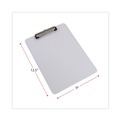 Clipboards | Universal UNV40310 Low-Profile Plastic Clipboard with 0.5 in. Clip Capacity for 8.5 x 11 Sheets - Clear image number 2
