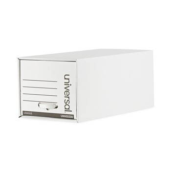 Universal 9523401 14 in. x 25.5 in. x 11.5 in. Heavy-Duty Letter File Storage Drawers - White (6/Carton)