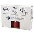  | Inteplast Group WSL4046R Low-Density 45 Gallon 40 in. x 46 in. Commercial Can Liners - Red (100/Carton) image number 0