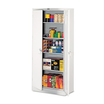 Tennsco 1870-LGY 36 in. x 18 in. x 78 in. High Deluxe Cabinet - Light Gray