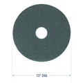 Labor Day Sale | Boardwalk BWK4013GRE 13 in. Diameter Heavy-Duty Scrubbing Floor Pads - Green (5/Carton) image number 5