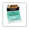 Pens | BIC GSF11 BLK Round Stic Xtra Precision Fine 0.8 mm. Stick Ballpoint Pen - Black Ink/Smoke Barrel (1-Dozen) image number 4