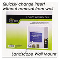 Office Presentation Supplies | NuDell 38008Z 11 in. x 8.5 in. Quick-Change Insert System Plastic Horizontal-Orientation Wall Sign Holder with Mounting Screws - Clear image number 1