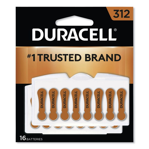 Batteries | Duracell DA312B16 No. 312 Hearing Aid Battery (16/Pack) image number 0