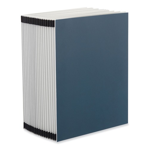 Back to School Sale | Universal UNV30540 20-Divider Alpha Index Letter Size Expanding Desk File - Blue Cover (1/Box) image number 0