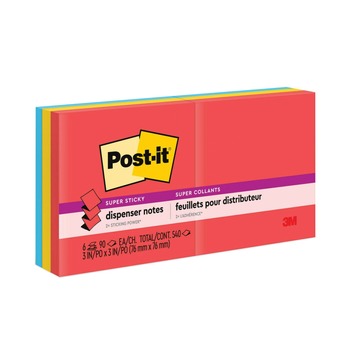PAPER AND PRINTABLES | 3M R330-6SSAN 3 in. x 3 in. Pop-up Note Refill - Playful Primaries Collection Colors (6/Pack)