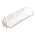  | Hoffmaster 610740 6 in. x 2 in. x 2 in. Fluted Hot Dog Trays - White (3000/Carton) image number 1