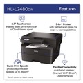 Office Printers | Brother HLL2480DW HL-L2480DW Wireless Compact Monochrome Multi-Function Laser Printer image number 3
