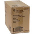 Cutlery | Pactiv Corp. FKFSKWNCH Individually Wrapped Mediumweight Plastic Fieldware Cutlery Fork/Knife/Napkin/Spoon Kit - White (250/Carton) image number 2