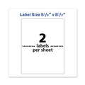 Labels | Avery 95526 5.5 in. x 8.5 in. Waterproof Shipping Labels with TrueBlock Technology - White (2/Sheet, 500 Sheets/Box) image number 5